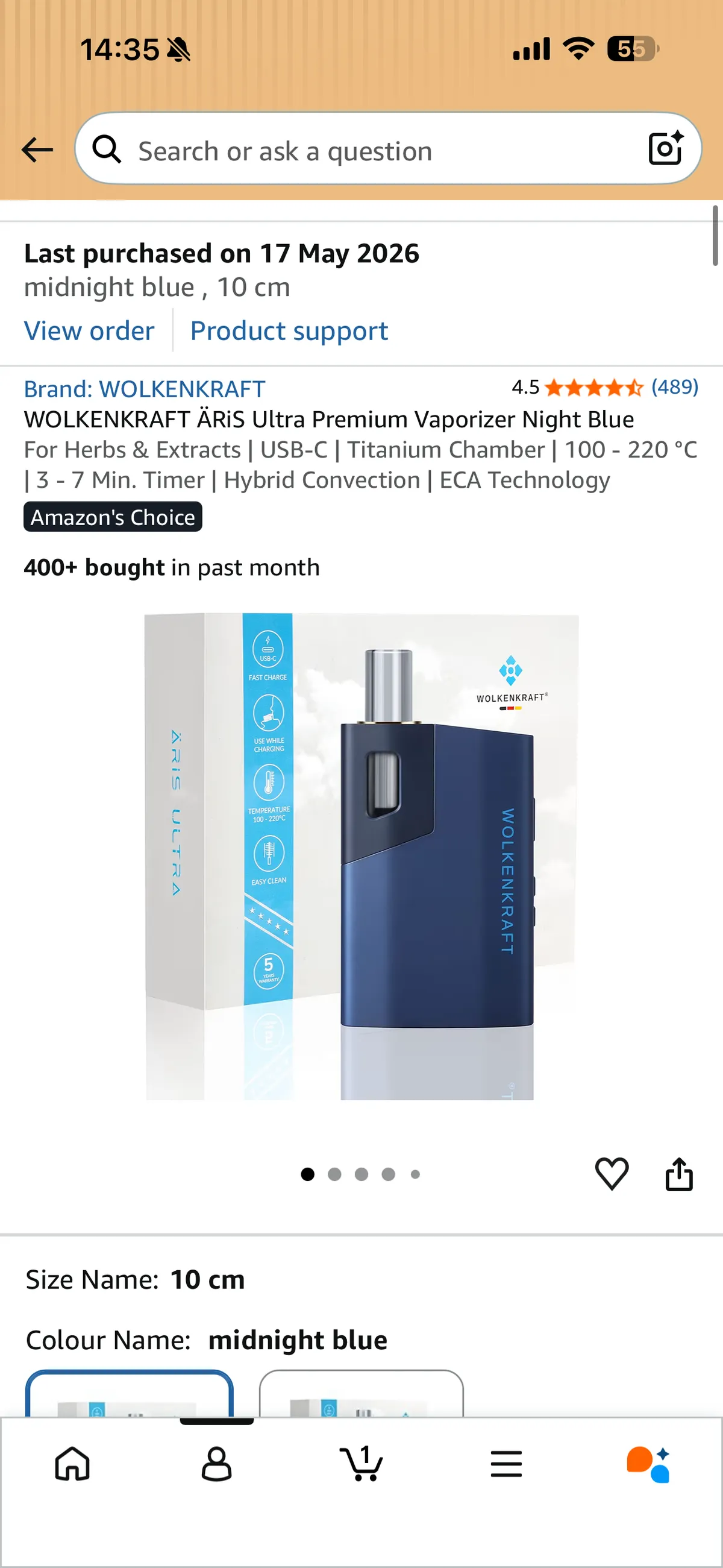 Wolkenkraft ÄRiS Ultra Vaporizer gebraucht kaufen | Wolkenkraft ÄRiS Ultra Bild 1 | VapoMarkt Wolkenkraft ÄRiS Ultra Vaporizer gebraucht kaufen - Wolkenkraft ÄRiS Ultra (wie neu), Produktfoto 1