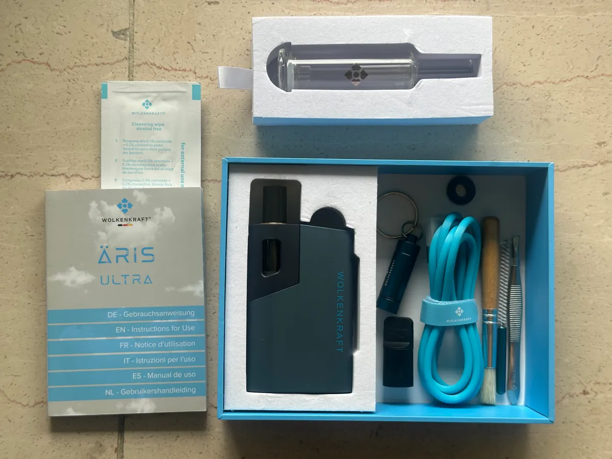 Wolkenkraft Äris Ultra Night Blue + Glas-Bubbler / Wie neu, Restgarantie bis 2031 - Preview 3
